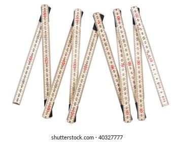 Folding Ruler Isolated On A White Background