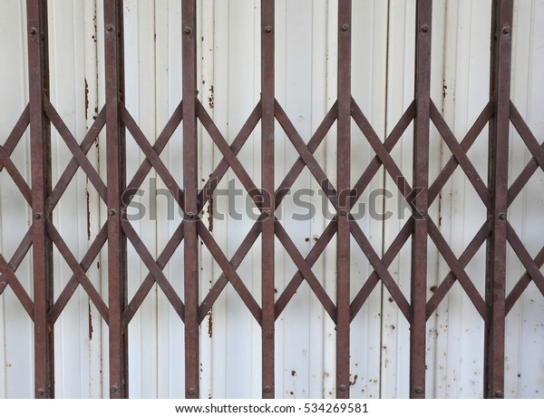 Folding Steel Door Rusty Old Stock Photo Edit Now 534269581