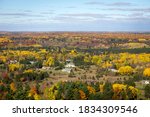 The foliage Pine Mountain in Iron Mountain, Michigan.