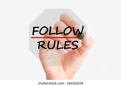 Follow rules concept