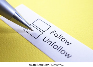 Follow or unfollow? Unfollow.