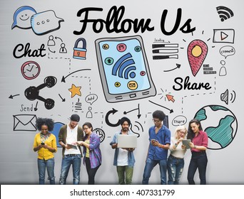 Follow Us Follower Join Us Social Media Concept