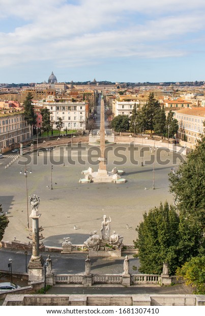 Following the coronavirus outbreak, the italian\
Government has decided for a massive curfew, leaving even the Old\
Town, usually crowded, completely deserted. Here in particular\
Piazza del Popolo