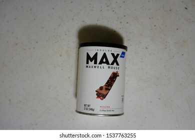 Fond Du Lac, Wisconsin / USA - September 23rd, 2019: Maxwell House Indulge Coffee Drink Mix, Mocha. MAX