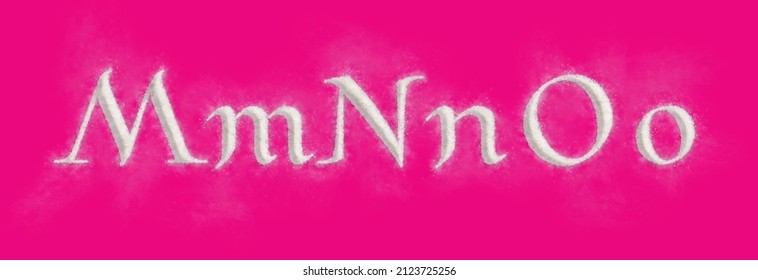 Font letters shaped food flour powdered sugar salt - Shutterstock ID 2123725256