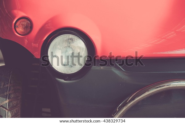 Font light\
of mobile car. Image is vintage\
effect