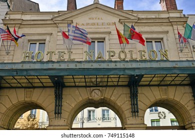 Fontainebleau, France - July 21 2017 : The Hotel Napoleon