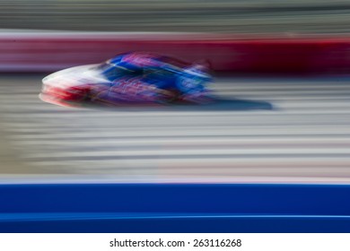 Fontana, CA - Mar 21, 2015:  Joey Logano (22) Takes To The Track For The Auto Club 400 At Auto Club Speedway In Fontana, CA.
