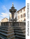 The Fontana Grande, Great fountain,  in the eponymous square at Viterbo, Italy