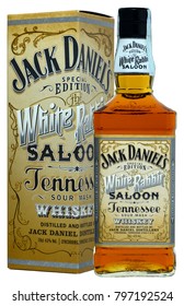 FONTE, VENICE, ITALY - GENUARY 2018. American Whiskey Jack Daniel's White Rabbit 70cl, 43%Vol.