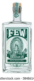 FONTE, VENICE, ITALY - JANUARY 2016: Gin Few American 70cl, alc.40%. Gin is a spirit which derives its predominant flavour from juniper berries.