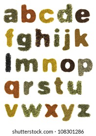 Food Alphabet Letter Made Of Herbs And Spices