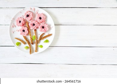 Food Art - Rice Flowers On The Plate