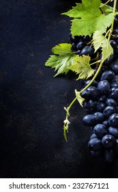 Food background with Fresh Grapes.  Lots of copy space. 