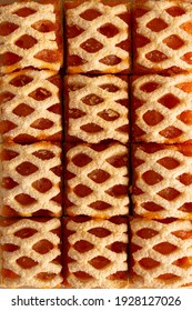 Food Background. Shortbread Cookies With Apricot Jam. 