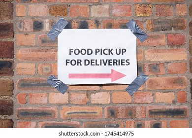 Food Bank Pick Up Direction Arrow Sign