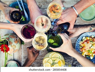 Food Beverage Party Meal Drink Concept - Shutterstock ID 285854408
