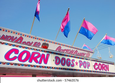 Food Booth At The Oregon State Fair 2009 In Salem Oregon.