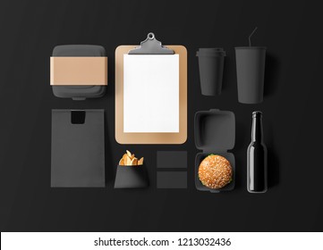 Food branding design identity business background