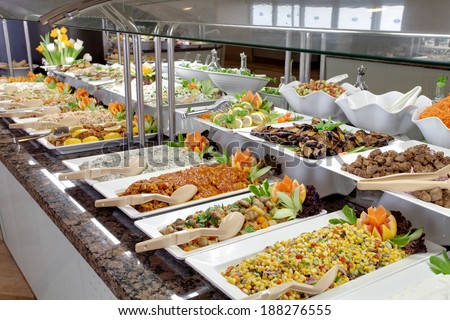 food buffet in restaurant