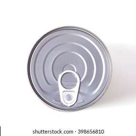 Food Can On White Background, View From The Top 