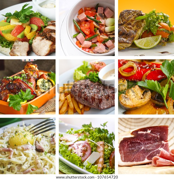 Food Collage Stock Photo (Edit Now) 107654720