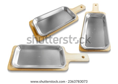 Food containers, equipment, objects, stainless steel trays, appliances