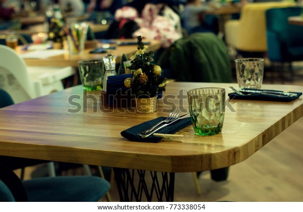 Food Court New Years Eve Table Stock Photo Edit Now 773338054