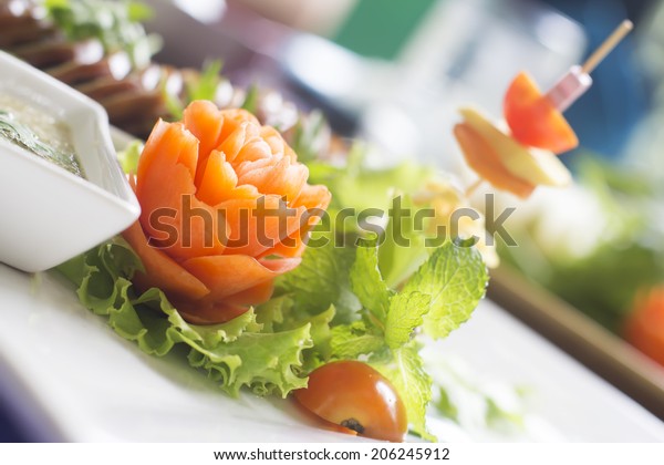 Food Decoration Vegetable Flowers Stock Photo Edit Now 206245912