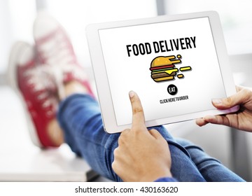 Food Delivery Fast Food Unhealthy Obesity Concept - Shutterstock ID 430163620