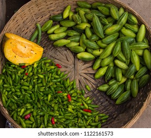 Food Displayed In The Local Market, India