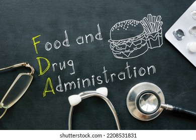 Food And Drug Administration FDA Is Shown Using A Text