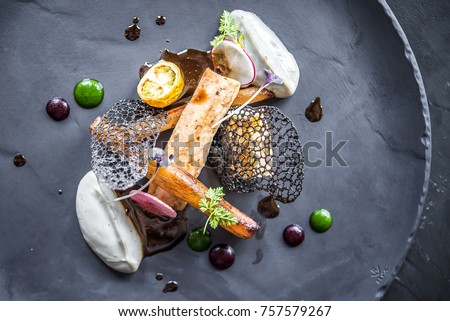 food elegant black plate