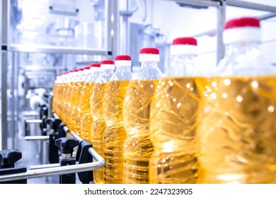 Food factory and industrial production of vegetable cooking oil. - Powered by Shutterstock