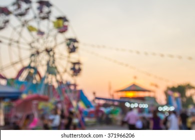 Food fair festival with abstract blurred background. Advertising concept about relax activity such as shopping and eating in local walking street market show crowd happiness people.