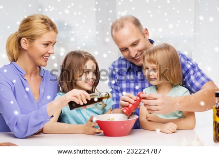 Similar – Image, Stock Photo Snow snack Child