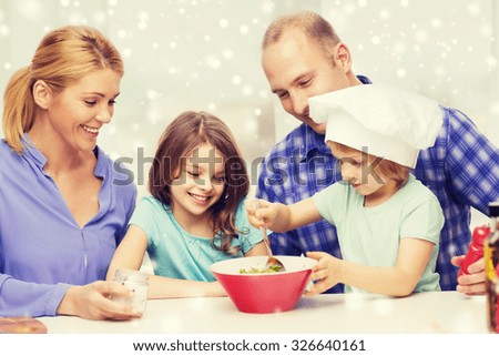 Image, Stock Photo Snow snack Child