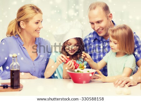 Similar – Image, Stock Photo Snow snack Child