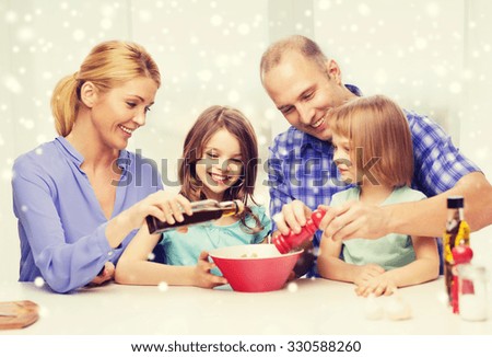 Similar – Image, Stock Photo Snow snack Child