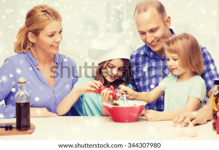 Similar – Image, Stock Photo Snow snack Child