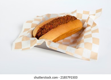 Food Frankfurter Sloppy Joe Hot Dog In A Bun