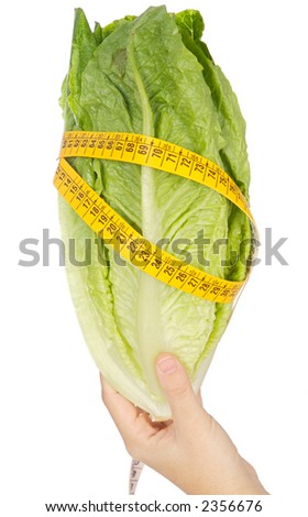 Similar – Image, Stock Photo Fresh leaf salad with a measuring tape on a board