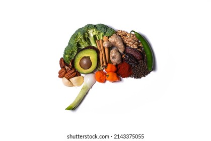 Food Health Brain Concept Shape Brain Stock Photo 2143375055 | Shutterstock
