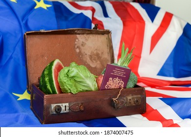 Food Import Concept For Brexit Laws And Legislation On Importing Food From European Union