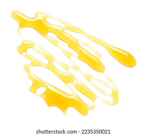 Food ingredient sunflower oil stain isolated on white - Shutterstock ID 2235350021