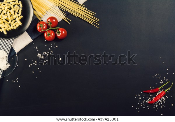 Food Ingredients Background Photograph Taken Above Stock Photo ...