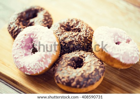 Similar – Image, Stock Photo Donuts handmade Food Dough