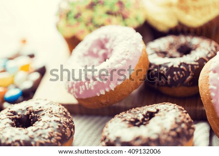 Similar – Image, Stock Photo Donuts handmade Food Dough