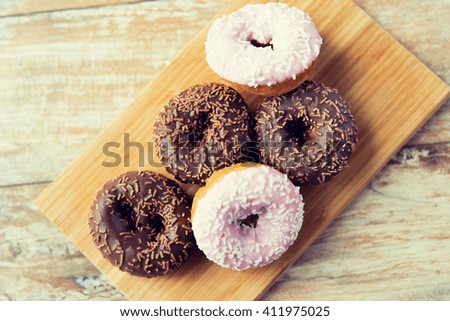 Similar – Image, Stock Photo Donuts handmade Food Dough