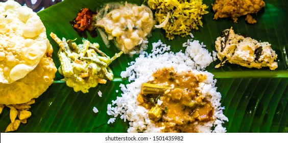 Food On Banana Leaf Ela Sadya